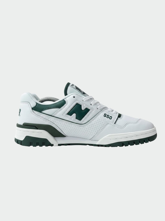 New Balance white green
