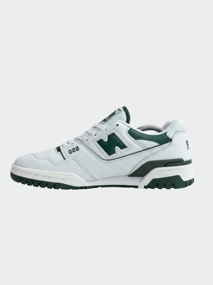New Balance white green