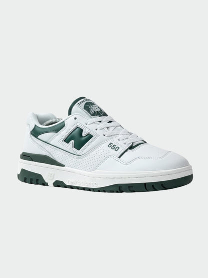 New Balance white green