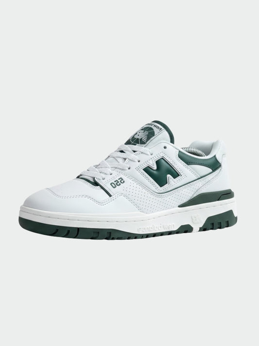 New Balance white green