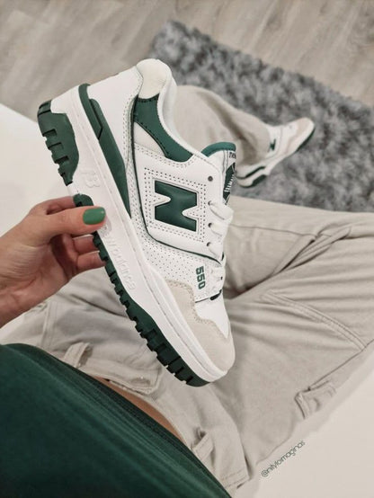 New Balance White and Green