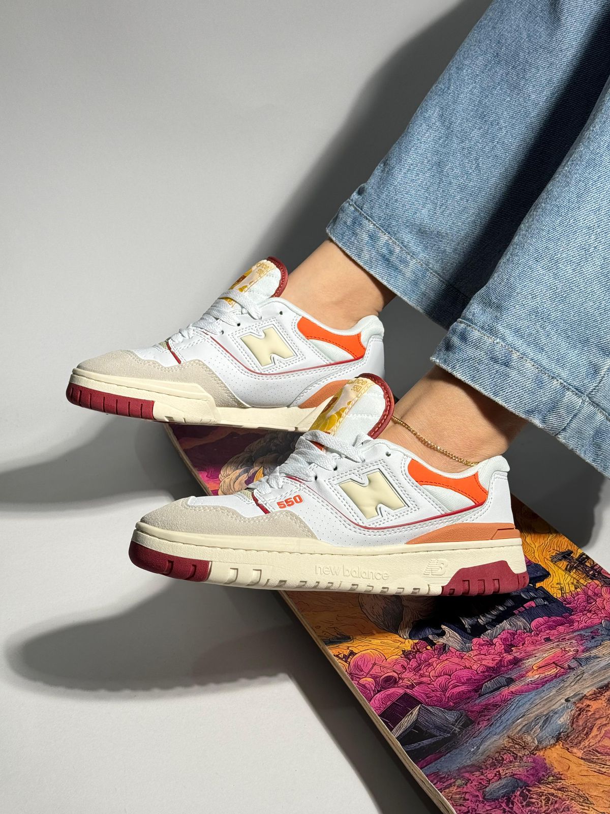 New Balance Orange and white